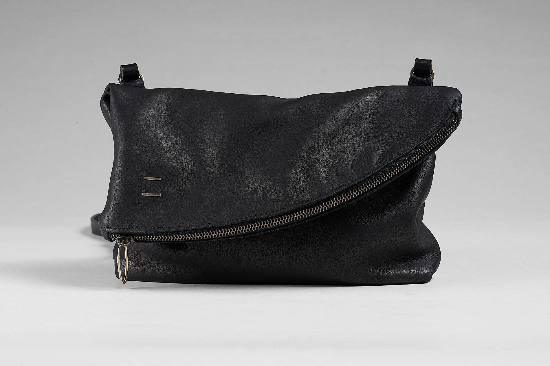 daniele basta leather and silver bags - FRONT